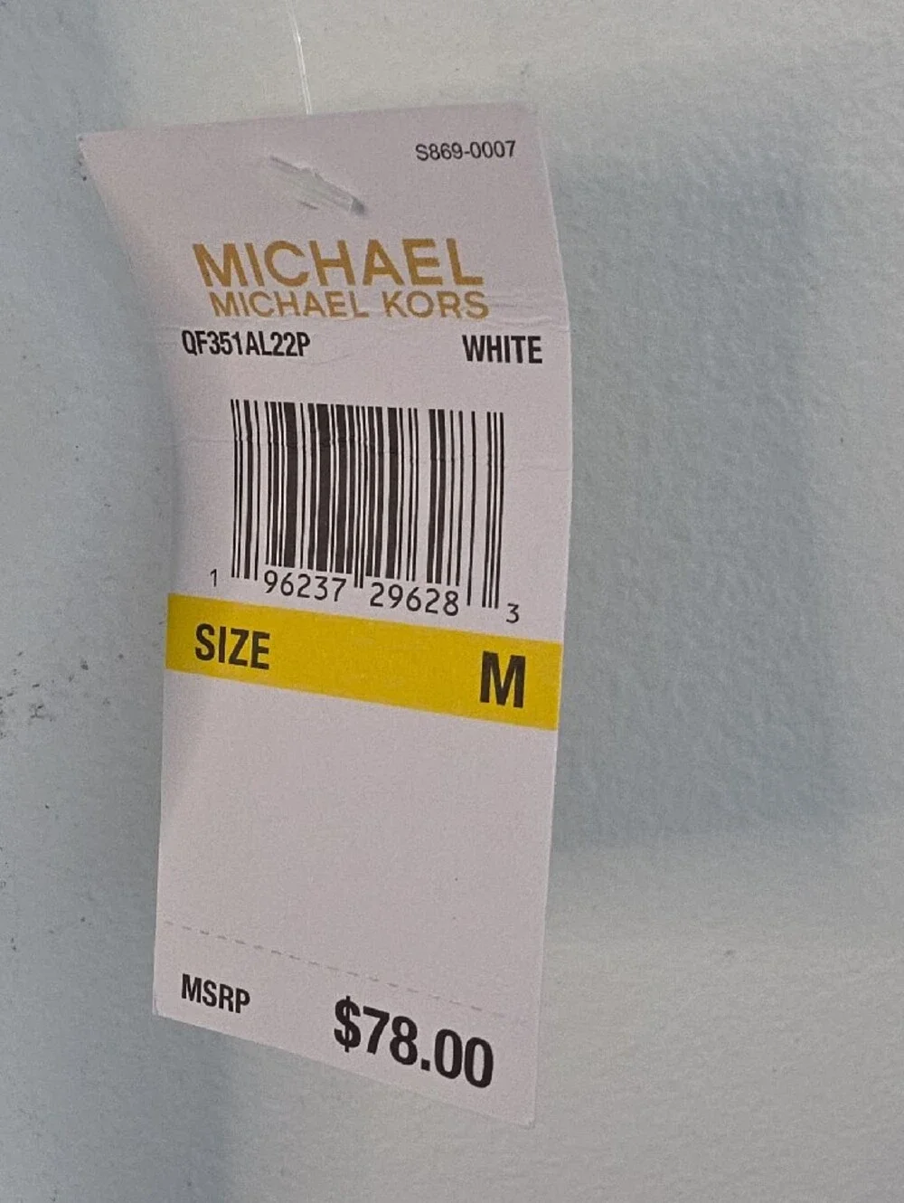 Michael Kors White Tee with Black MK Stud Logo